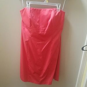 Guava strapless cotton sateen dress